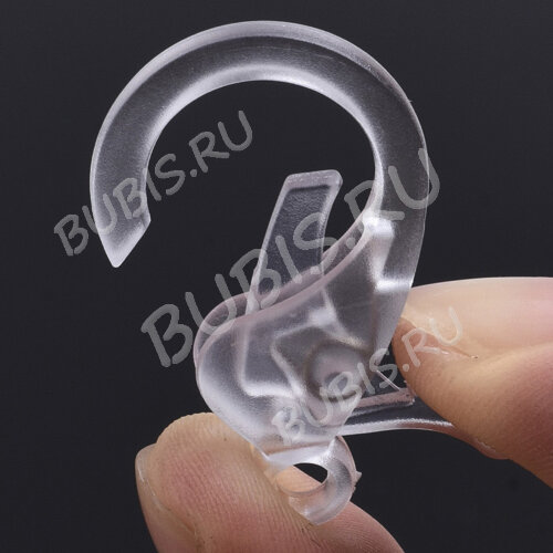 Замочек карабин №108 пластиковый большой 35*23*6мм прозрачный матовый