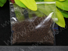 Микробисер 01 0,6-0,8мм т.коричневый металлик (стекло) (5гр)