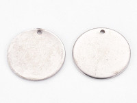 Подвеска Жетон 42 Круг 25*1мм цвет платины (Хирургическая сталь)