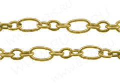 Цепочка I021 звенья 6*3,5 и 3,5*2,5мм золотистая (Iron) (50см)