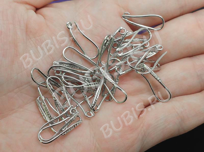 Швензы-крючки №072 Пёрышко 20*7,5*2,5мм цвет платины (LUX Китай) (Brass) (1пара)