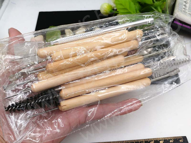 Набор стеков 13 Профи для моделирования набор инструментов дерево и цвет платины (инструменты для моделирования) (11шт.)