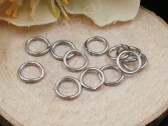 Колечки неразъемные паяные 6*0,8мм со стойким покрытием цвет платины (Brass) (10шт.)