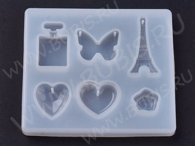 Молд 078 для эпоксидной смолы 89*77*8,3мм Подвески и Кулоны (силикон)