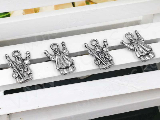 (СКИДКИ!!!) Подвеска Проповедник 01 3D 18*12*3мм античное серебро (литьё) (10шт.)