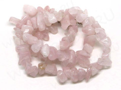 Галтовка крупная 12-16мм Розовый Кварц (камни) (нить с замком 42-45см)
