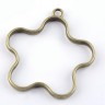 Купить Подвеска Рамка 12 Цветочек Звезда 42*39*3,6мм античная бронза (литьё) с доставкой по России