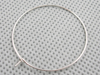 Декоративный Элемент 096 Кольцо для бокала бутылки серёжек 25мм серебристый (Brass)(10шт)