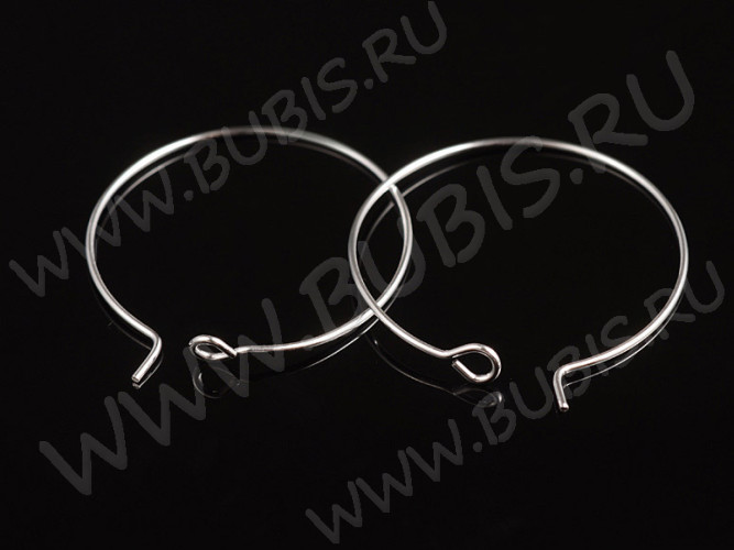 Декоративный Элемент 096 Кольцо для бокала бутылки серёжек 25мм серебристый (Brass)(10шт)