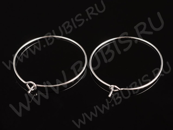 Декоративный Элемент 096 Кольцо для бокала бутылки серёжек 25мм серебристый (Brass)(10шт)