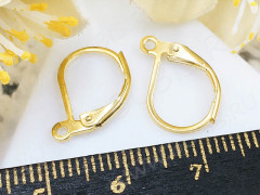 Швензы с французским замком №53 крабики 15*10*1,5мм золотистые (Хирургическая сталь) (1 пара)