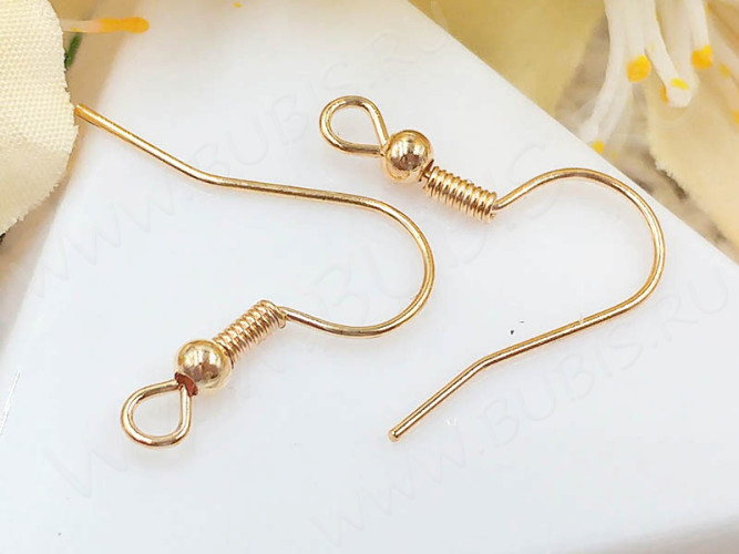 (СКИДКИ!!!) Швензы-крючки №099 20*18*0,6мм светлое золото (Iron) (10 пар)