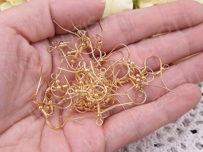 (СКИДКИ!!!) Швензы-крючки №099 20*18*0,6мм светлое золото (Iron) (10 пар)