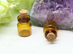 Бутылочка 47 с пробкой 1мл 22*13*13мм коричневая прозрачная (стекло)