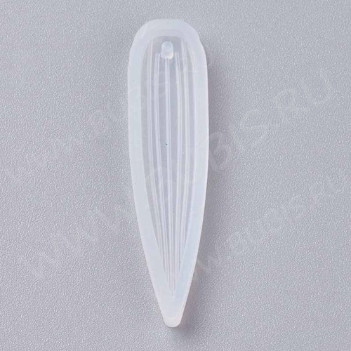 Молд 214 для эпоксидной смолы кулон подвеска листик 38*9,5*4мм (силикон)