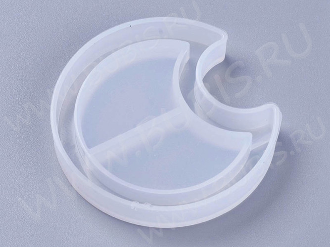 Молд 255 для эпоксидной смолы 50*45*8мм Шейкер/рамка Луна (силикон)