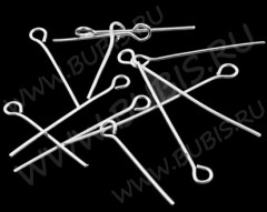 (СКИДКИ!!!) МИКС штифтов 08 с петлёй микс 16-50мм серебристые (Iron) (20гр)