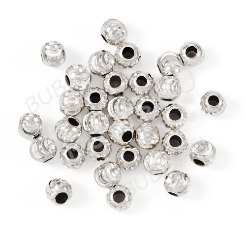 Бусина Шарик с узором серебряный 3мм серебро 925 (Sterling Silver)