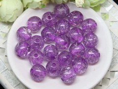 Бусина Шамбала 24 Шарик с полосками-блёстками 11,5*11,5*11мм сиреневый прозрачный (резин)