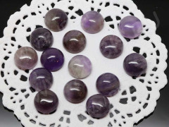 Кабошон каменный 028 Круг 12*12*5мм Аметист натуральный (камни)