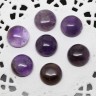 Купить Кабошон каменный 028 Круг 12*12*5мм Аметист натуральный (камни) с доставкой по России