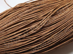 Вощёный х/б шнур 1мм цвет светло-коричневый (5м)