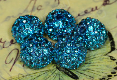 Бусина Шамбала 09 10мм голубо-бирюзовый (металл и стекло)