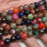 (ОПТ) Бусина округлая ГРАНЁНАЯ 8мм Агат кракле Микс темный (камни) (НИТЬ) Купить (ОПТ) Бусина округлая ГРАНЁНАЯ 8мм Агат кракле Микс темный (камни) (НИТЬ) с доставкой по России