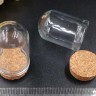 Бутылочка 74 колба с пробкой 38*22*22мм прозрачная (стекло) Купить Бутылочка 74 колба с пробкой 38*22*22мм прозрачная (стекло) с доставкой по России