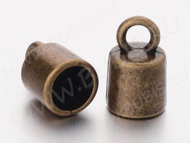 Концевик 089 простой 10*6*6мм античная бронза (литьё)