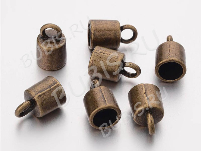 Концевик 089 простой 10*6*6мм античная бронза (литьё)