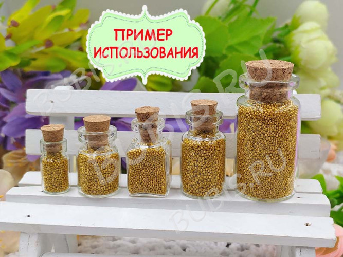 (СКИДКИ!!!) Бутылочка 21 с пробкой 2мл 27*15*15мм прозрачная (стекло) (5ШТ.)