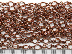 Цепочка I057 звенья 7*5мм и 6,5*3,5мм античная медь (Iron) (50см)