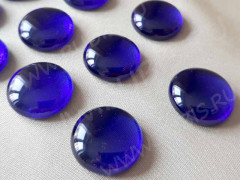 Кабошон Фьюзинг 213 Круглый 20мм Синий прозрачный