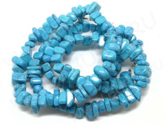 Галтовка крупная 12-16мм Бирюза голубая (камни) (нить с замком 42-45см)