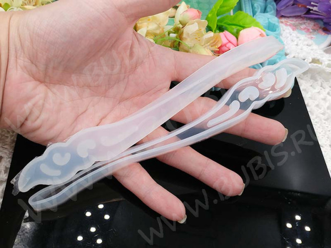 Молд 093 для эпоксидной смолы Палочка для волос Закладка 180*15*7мм (силикон)