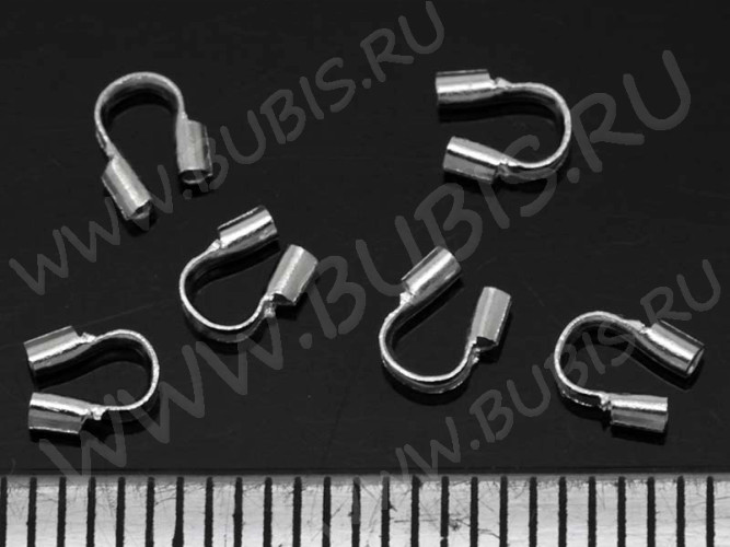 Защита ланки 01 протектор от перетирания нити и лески 4*5*1мм цвет платины (Brass) (50шт.)