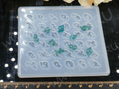 Молд 172 для эпоксидной смолы 9*8*3,8см Буквы и Цифры прописные (силикон)