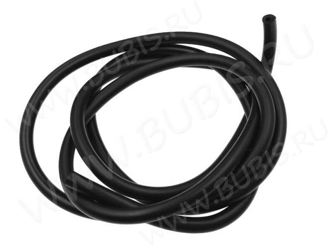 Полиуретановый шнур 09 4мм ПОЛЫЙ матовый (2мм) чёрный (1м)