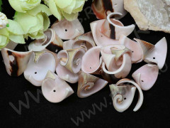 Ракушка 03 примерно 9-22мм розово-коричневая (перламутр и ракушки) (20гр)