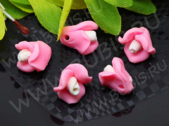 Бусина Fimo 47 Цветочек примерно 14*10мм яр.розовый (фимо)