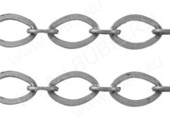 Цепочка I015 плоские звенья 8*5,5мм и 4,8*3,5мм никель (Iron) (50см)