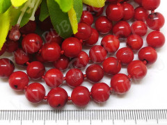 (СКИДКИ!!!) Бусина округлая 9мм Коралл НАТУРАЛЬНЫЙ красный (камни) (10шт.)