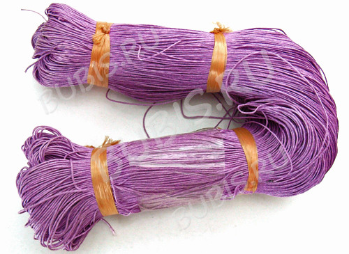 Вощёный х/б шнур 1мм сиреневый (5м)