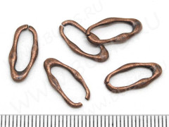 Кольцо декоративное 13 Овальное разъёмное 15,5*7,5*1,3мм античная медь (литьё)
