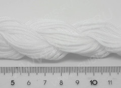 Нейлоновый шнур 09 1,5*1мм белый (1м)