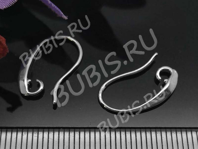 Швензы-крючки №074 16,5*9*1,5мм цвет платины (LUX Китай) (Brass) (1пара)