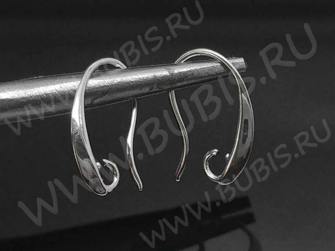 Швензы-крючки №074 16,5*9*1,5мм цвет платины (LUX Китай) (Brass) (1пара)