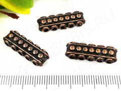 Разделитель 29 на 5 нитей 23*7,5*5мм античная медь (литьё)