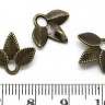 Купить Подвеска Листик 32 коннектор 14*13*4,5мм античная бронза (литьё) с доставкой по России